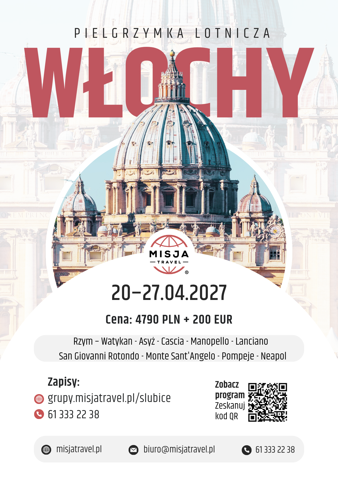 pielgrzymka wlochy plakat)
